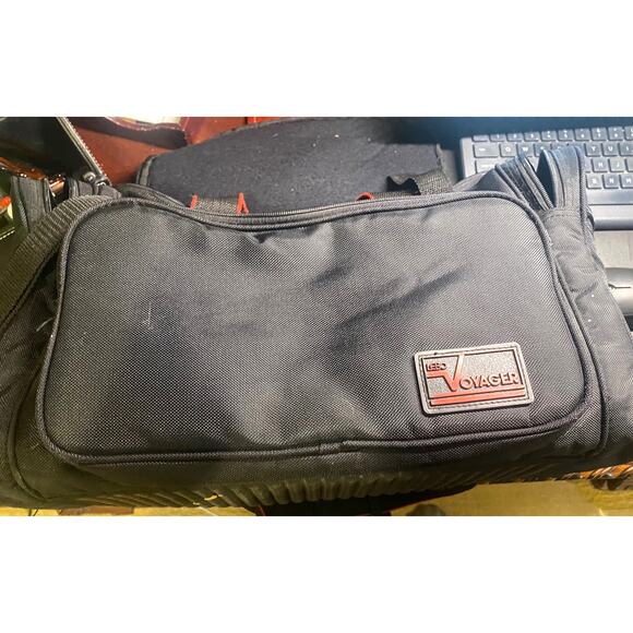 Vintage Lebo Voyager Black/Red Video / Camera Bag With Carrying Strap - Picture 1 of 5